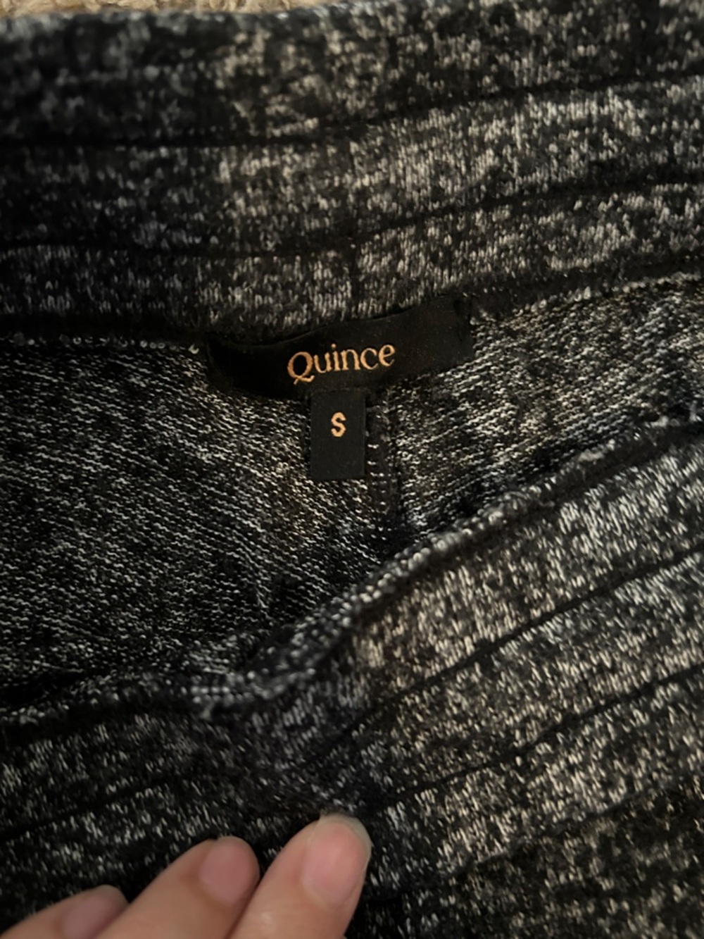Quince Women’s Small Brushed Lounge Joggers - Charcoal - Picture 2 of 4